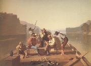 George Caleb Bingham Raftsmen Playing Cards Spain oil painting artist